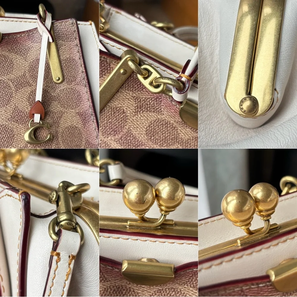 COACH Kisslock Dreamer 21 in Signature Canvas White